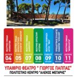 “Μέρες Θεατρικών Συναντήσεων ΙΙ” στο Υπαίθριο Θέατρο “Γιώργος Παππάς” – Επτά θεατρικές παραστάσεις με ελεύθερη είσοδο